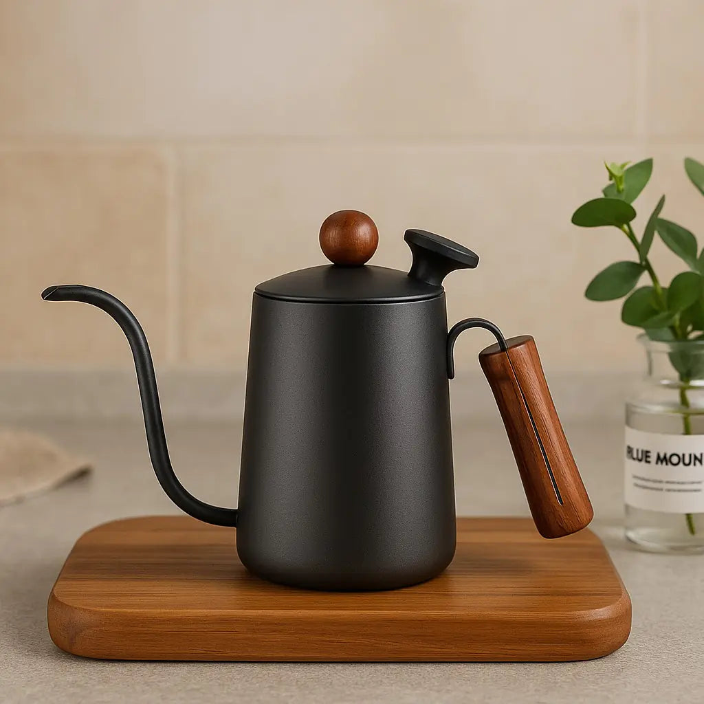 RVS Koffiekan Set met Lange Schenktuit