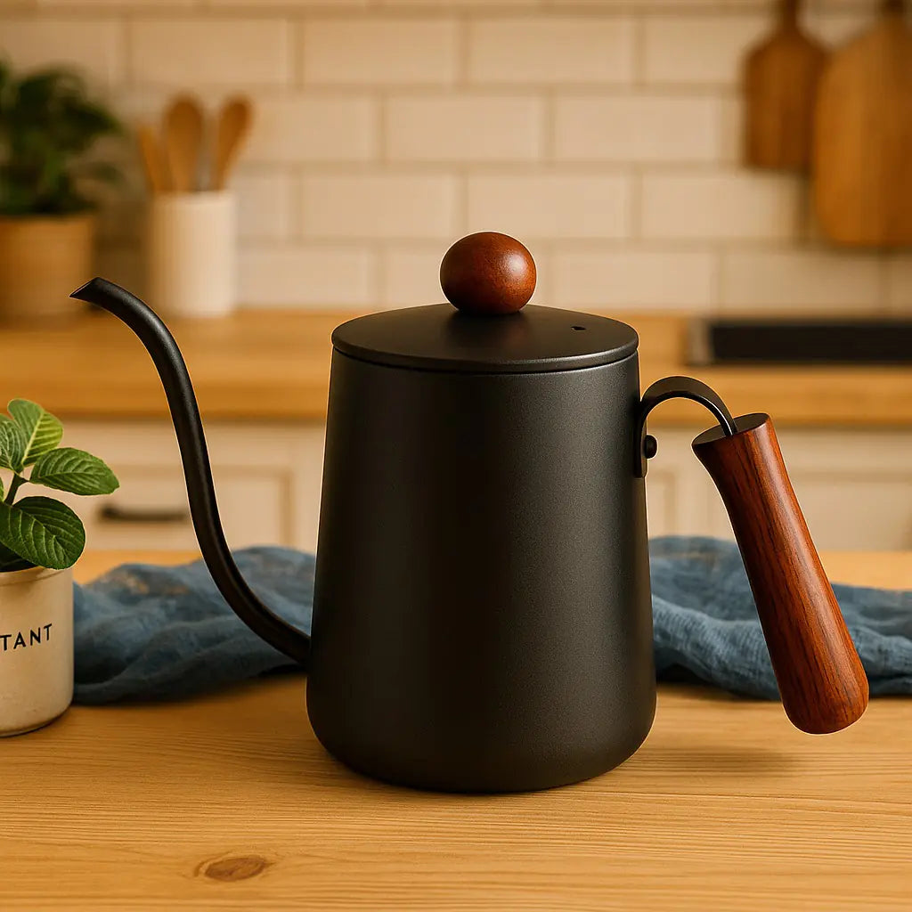 RVS Koffiekan Set met Lange Schenktuit