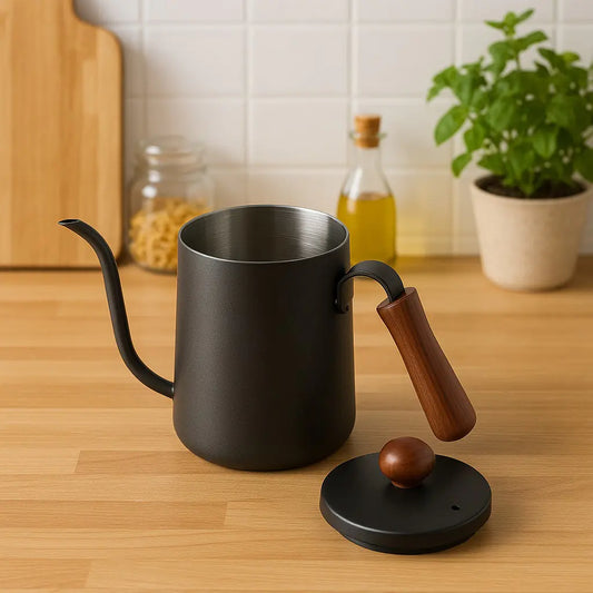 RVS Koffiekan Set met Lange Schenktuit